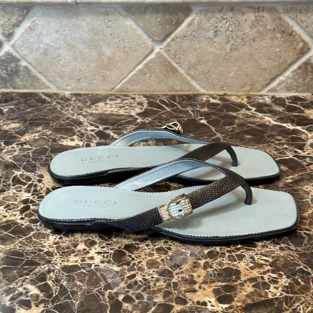 Gucci Black and Silver Sandals - Picture 8 of 10